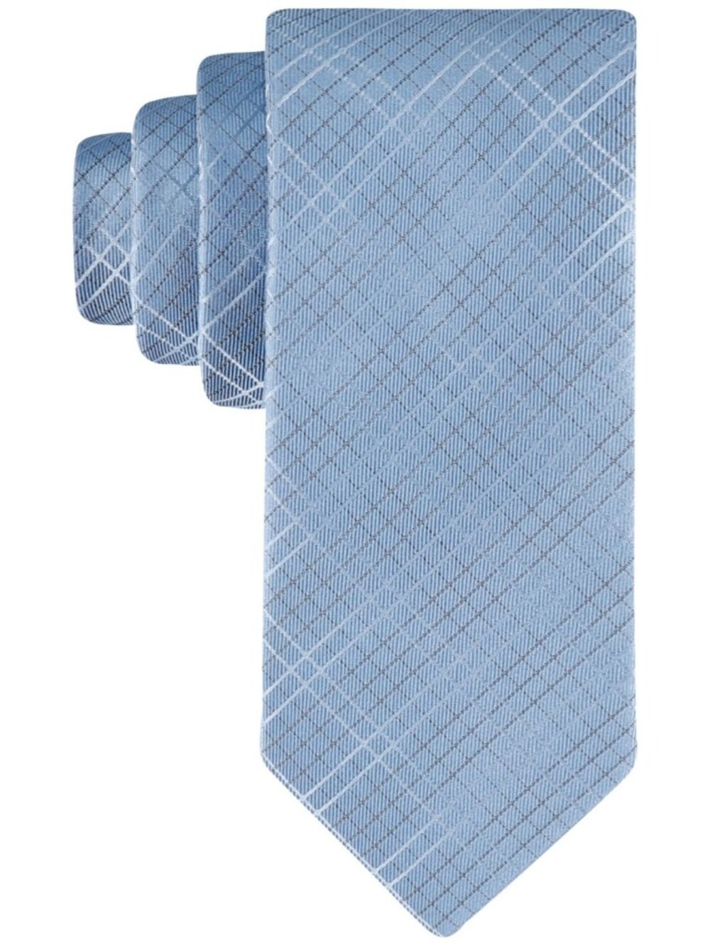 Calvin Klein Men's Stella Grid Tie Blue